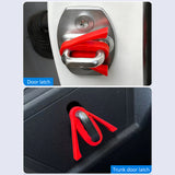 SEAMETAL Car Door Lock Shock Absorber Pad Silicone Strip Door Lock Buckel Protector Cover Sound Damper Buffer Deadener