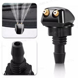 SEAMETAL Adjustable Car Windshield Wiper Washer Spray Nozzle Dual Hole Hose Wiper Water Jet