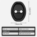 SEAMETAL 4pcs Silicone Car Door Shock Absorber Elastic Anti-Collision Buffering Mat