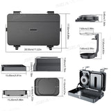 SEAMETAL Plastic Car Backseat Organizer with Foldable Tray, Cup Holder, Trash Can
