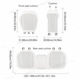 SEAMETAL Leather Car Seat Cushion Summer Cool Cushion Ventilation Four-season Universal Seat Cushion Full-inclusive Comfort