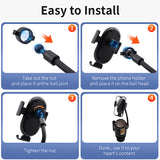 SEAMETAL Car Water Cup Holder Multifunction 3 In 1 Phone Mount  Stand