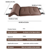 SEAMETAL Memory Foam Leg Support Extender Universal Car Seat Cushion Suede Thick Seat Padding Mat Front Seat Comfortable Pads