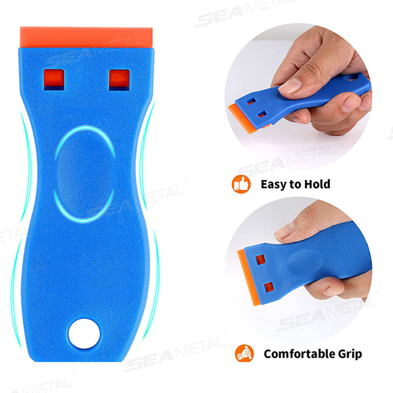 Glass Cleaner Razor Glue Razor Scraper With 10pcs Plastic Blades For Car Glass Cleaner Rem ...