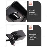 SEAMETAL Universal Car Steering Wheel Lock Auto Seat Belt Buckle Lock Anti-theft Device Steel Cable Lock for Truck SUV Van RV