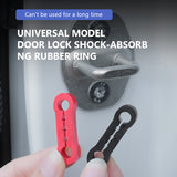 SEAMETAL 4pcs Car Door Lock Shock Absorber Pad Silicone Anti-Vibration Silent Damper Buffer Door Lock Buckle Protector