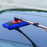SEAMETAL Car Wash Brush Mop Kit Car Telescoping Long Handle Chenille Mop Broom Wash Towel Set