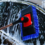 SEAMETAL Car Wash Brush Mop Kit Car Telescoping Long Handle Chenille Mop Broom Wash Towel Set
