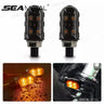 SEAMETAL LED Motorcycle Turn Signal Light Universal 4 LED Flashing Blinker Light