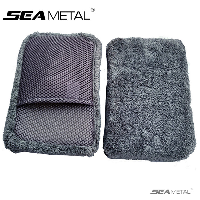 SEAMETAL Car Wash Sponge Microfiber Foam Cleaning Pad Thick Sponge Block for Car Tire Clean Windows Cleaning Cloth