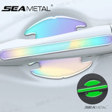 SEAMETAL Luminous Colorful Car Door Handle Bowls Protector Sticker