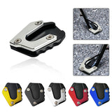 SEAMETAL Motorcycle Anti Slip Foot Support Pad Aluminum Kickstand Extension Plate Foot Side Stand Enlarge Pad Motorcycle Parts