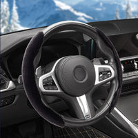 SEAMETAL Car Steering Wheel Booster Cover Universal Winter Warm Non-Slip Auto Interior Steer Protector