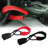 SEAMETAL Universal Car Steering Wheel Lock Auto Seat Belt Buckle Lock Anti-theft Device Steel Cable Lock for Truck SUV Van RV