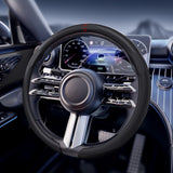 SEAMETAL O Type Car Steering Wheel Protect Cover Universal Leather 38CM Sweat-Absorbing Non-Slip Breathable Car Accessories