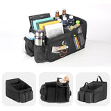 SEAMETAL Large Capacity Collapsible Car Seat Organizer with Multiple Compartments Auto Trunk Cargo Storage Box Interior Supplies