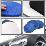 SEAMETAL 4/5/6 Inch Car Removing Wax Buffer Pads Microfiber Polishing Pad Replaceable Buffing Pads Polisher Car Wash Cleaning Pads