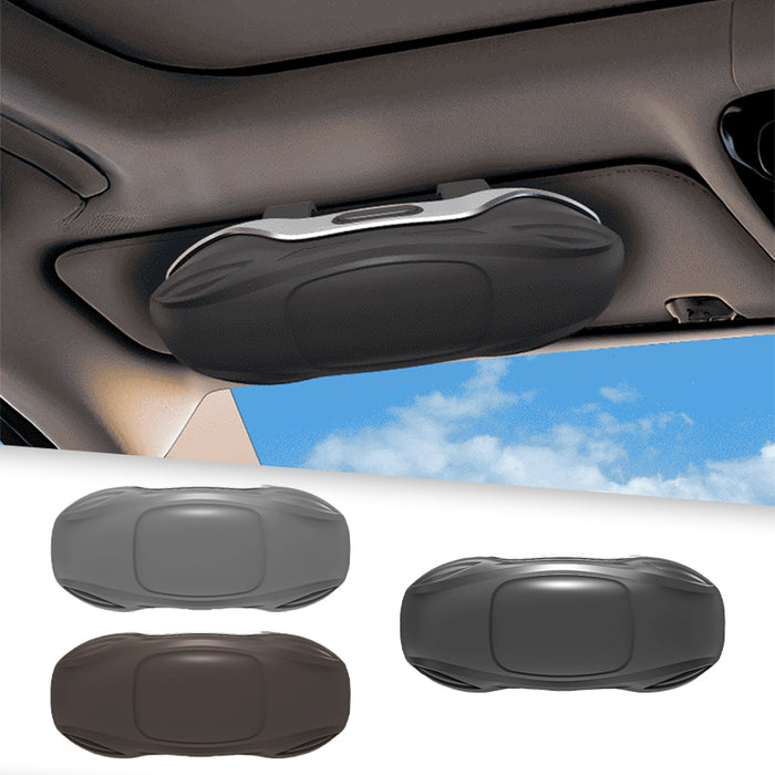 SEAMETAL Car Glasses Case Portable Press Switch Car Sun Visor Sunglasses Holder ABS with Flocking Lining Glasses Box Universal