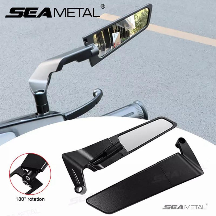 SEAMETAL CNC Modification Fixed Wing Motorcycle Rearview Mirror