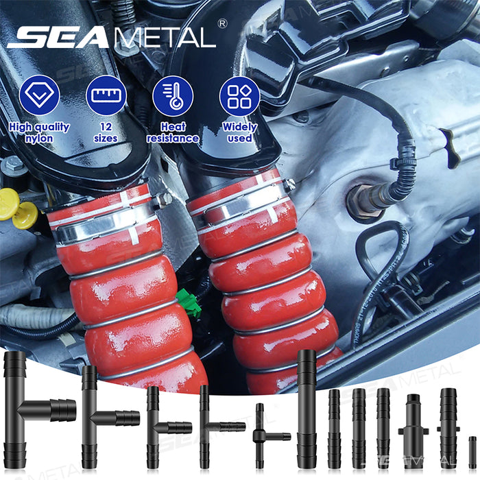 SEAMETAL 128Pcs Car Vacuum Tubing Connector Heat Resistance 240℃ Vacuum Connector Assortment