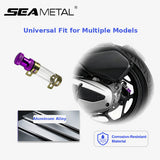 SEAMETAL Scooter Airbox Drain Tube with Clear Collection Body, Removable End Cap and Two Clamps, Purple or Silver