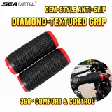 SEAMETAL Motorcycle Grip and Brake Lever Sleeve Covers with Textured Surfaces, Separate Pairs or Combined Cover Sets
