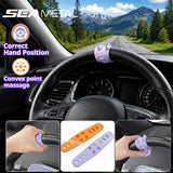 SEAMETAL Car Steering Wheel Center Marker Strap with Raised Contact Points and Adjustable Fastening, Orange Single