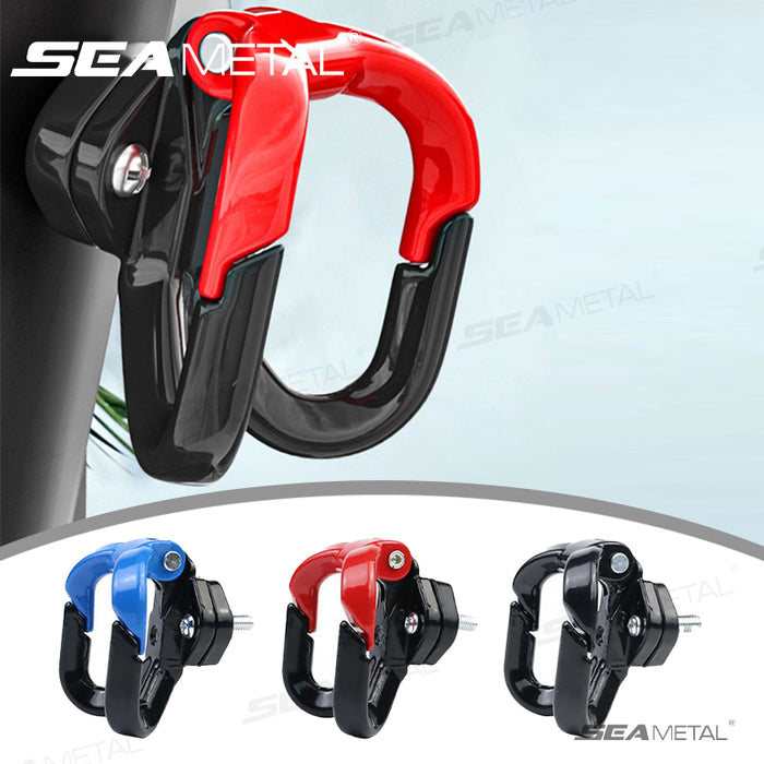 SEAMETAL Aluminum Alloy Motorcycle Helment Hook Holder Hand Bag Double Hook