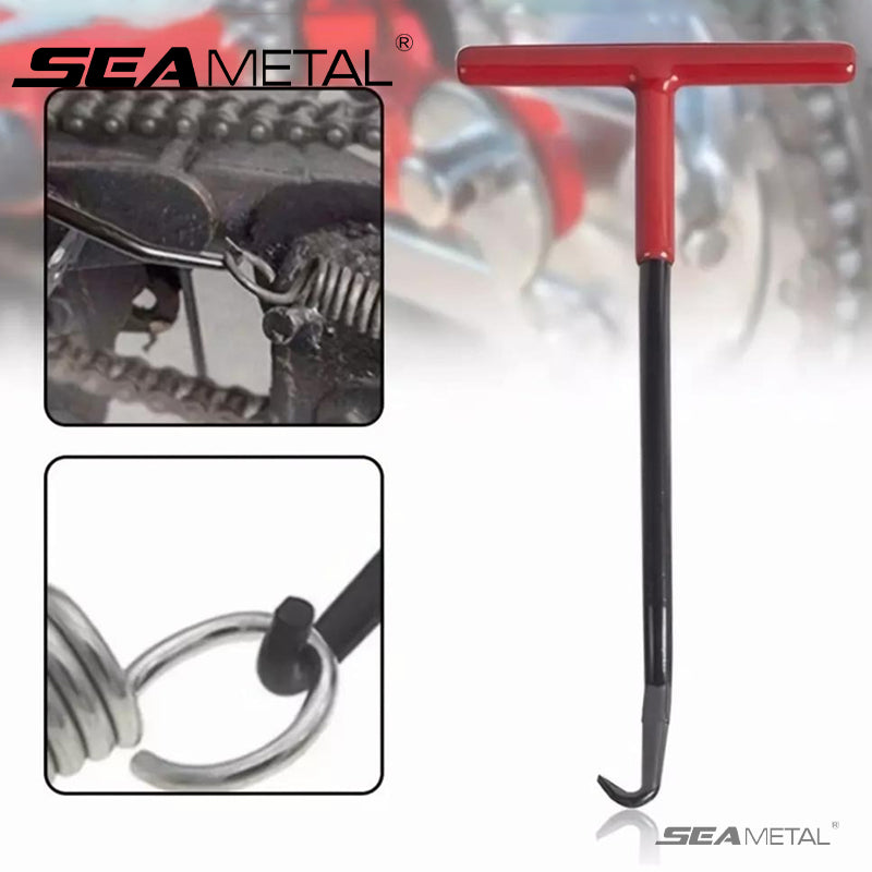 SEAMETAL 1pc Exhaust Spring Puller Tool Motorcycle Exhaust Spring Hooks T Handle Spring Hooks Wrench Spring Puller Removal Tools