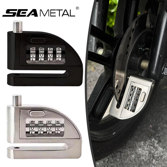 SEAMETAL Motorcycle Password Disc Brake Lock Waterproof Electric Car Anti-Theft Lock
