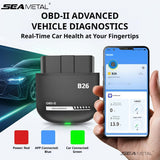 SEAMETAL B26 OBD2 Scanner Bluetooth 5.1 Professional Car Diagnostic Tool Engine Fault Code Reader All OBD2 Vehicles