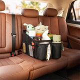 SEAMETAL Large Capacity Collapsible Car Seat Organizer with Multiple Compartments Auto Trunk Cargo Storage Box Interior Supplies