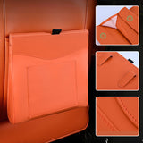 SEAMETAL Leather Car Trash Can Magnetic Seat Back Hanging Hidden Storage Bag Vehicle Interior Organizer Creative Car Accessories