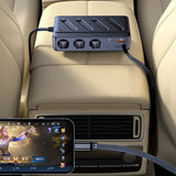 SEAMETAL 142W Car Charger Splitter Multi Ports PD USB Cigarette Lighter Adapter Car Phone Charger Splitter Socket with Switch