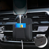 SEAMETAL Car Air Vent Pouch Leather Sunglass Case Multifunctional Storage Container For Smart Phone Pen Glasses Auto Accessories