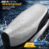 SEAMETAL Leather Motorcycle Seat Cushion Cover Universal Anti-slip Seat Protector Mat Rainproof Sun-proof Wear-resistant