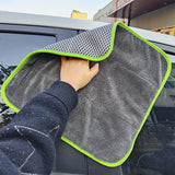 SEAMETAL 40x40cm Car Wash Towel 850GSM High Absorption Cleaning Towel Coral Velvet Twisted Braid Cloth