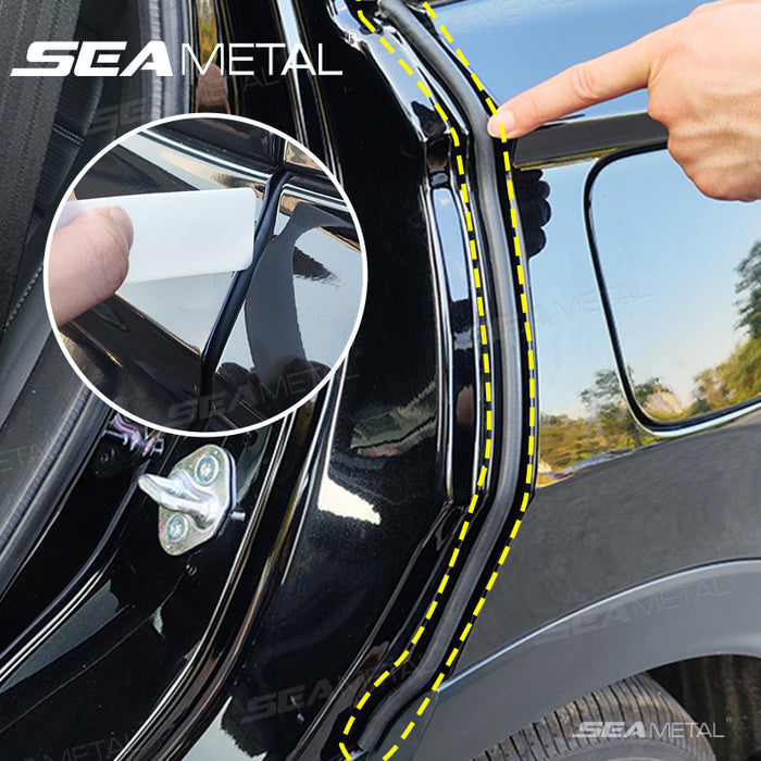 Rear Door Trailing Edge Rubber Seal Strip Quarter Panel Gap Weatherstrip Noise & Dust Deflector 1 Pair