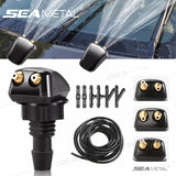 SEAMETAL Adjustable Car Windshield Wiper Washer Spray Nozzle Dual Hole Hose Wiper Water Jet