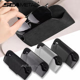 SEAMETAL Leather Car Sun Visor Sunglasses Clip Universal Car Sunglasses Holder