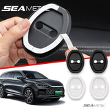 SEAMETAL 4pcs Silicone Car Door Shock Absorber Elastic Anti-Collision Buffering Mat