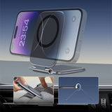SEAMETAL Car Magnetic Phone Holder Foldable Anti-shake Navigation Vehicle Mounted Mobile Stand Portable Daily Carry