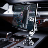 SEAMETAL Tablet Cup Holder Mount For Car Or Truck Heavy Duty 360° Rotation Adjustable Arm Universal Tablet Stand