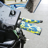 SEAMETAL 4pcs Soft EVA Motorcycle Handlebar Grips Non Slip Motorbike Handle Grips Cover Set For Scooter Motorcycle Accessories