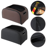 SEAMETAL Leather Multi-functional Car Storage Box, Passenger Side Large Opening Storage Box, Large Capacity Trunk Organizer