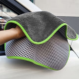 SEAMETAL 40x40cm Car Wash Towel 850GSM High Absorption Cleaning Towel Coral Velvet Twisted Braid Cloth