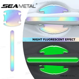 SEAMETAL Luminous Colorful Car Door Handle Bowls Protector Sticker