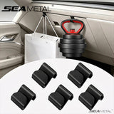 SEAMETAL Car Glove Box Hooks, Five Compact Clip-On Hangers for Suitable Panel Gaps and Small Shopping Bag Handles
