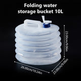 SEAMETAL 5/10/15L Outdoor Collapsible Bucket Foldable Water Bag Survival Water Storage Portable Water Carrier Container Camp