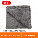 SEAMETAL 500GSM Car Wash Towel Cleaning Cloth Rag Thickened Coral Fleece Microfiber Towel Car Detailing Care Tools